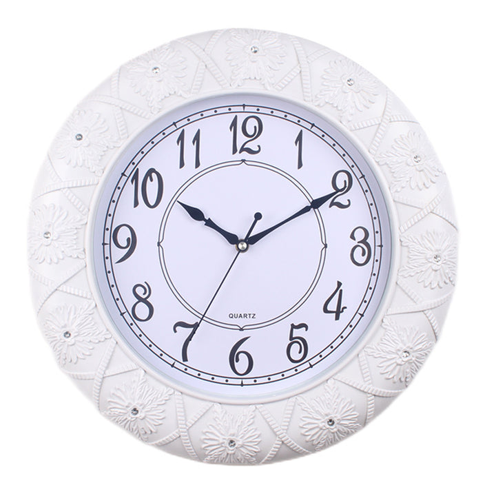 Elegant Wall Clock with Filigree Flower Design Stornfield