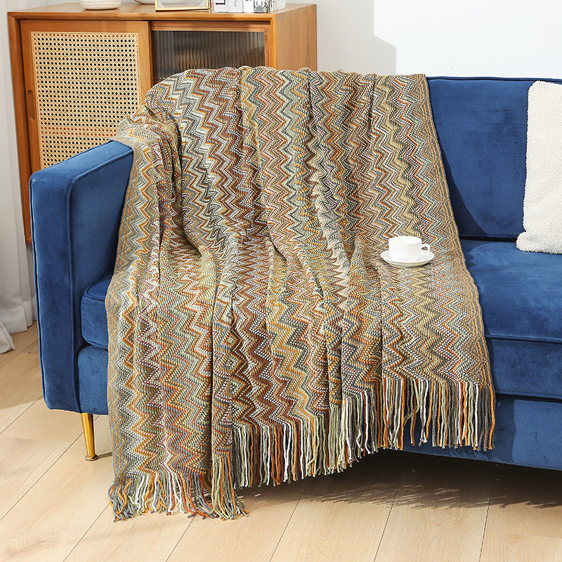 Ladies Decorative Zigzag Pattern Blanket Stornfield