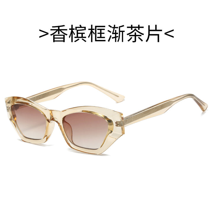 Ladies Cat-Eye Sunglasses with Modern Transparent Accents Stornfield