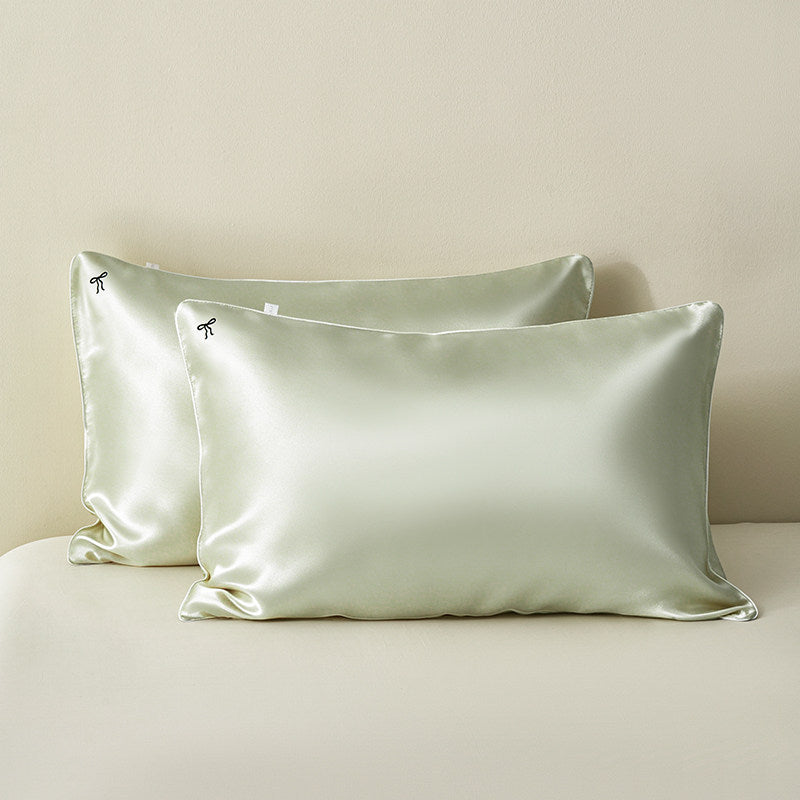 Silky Satin Pillowcase Pair for Hair & Skin Care with Hidden Closure