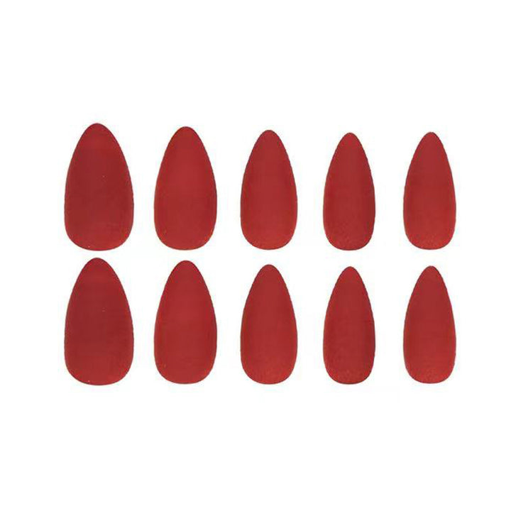 Elegant Matte Almond-Shaped Press-On Nails Stornfield
