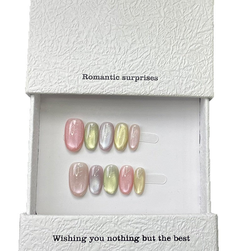 Pastel Glitter Press-On Nail Set
