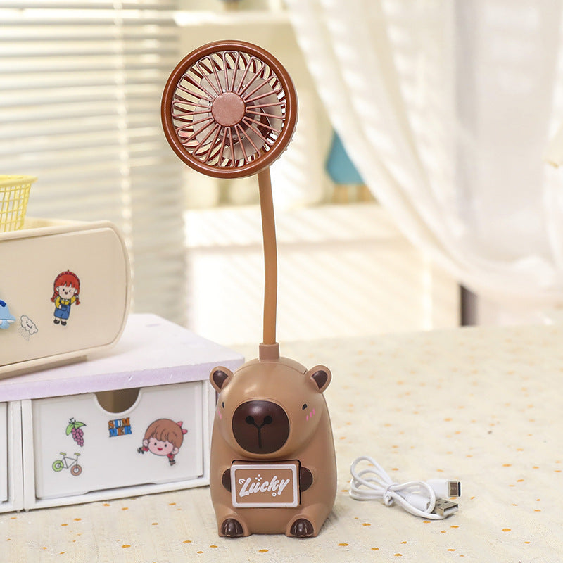 Unisex Portable Hand Fan in Animal Design with Flexible Holder Stornfield