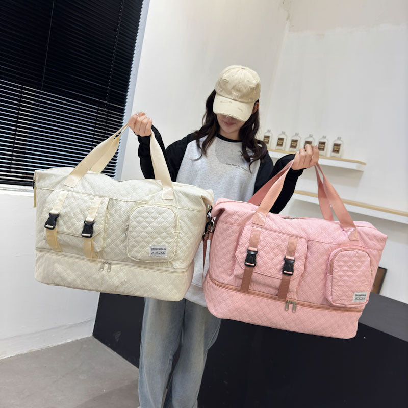 Premium Quilted Weekend Duffel Bag
