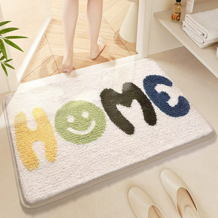Cozy Rainbow-Themed Bath Mat