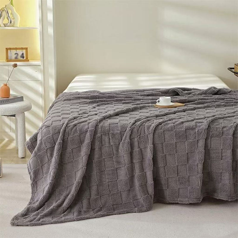 Women Plush Bedspread with Textured Design Stornfield