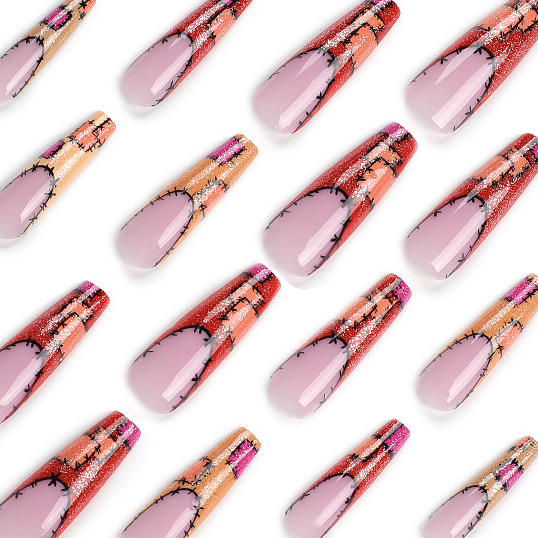 Artful Nail Extensions with Creative Decorative Stitches Stornfield