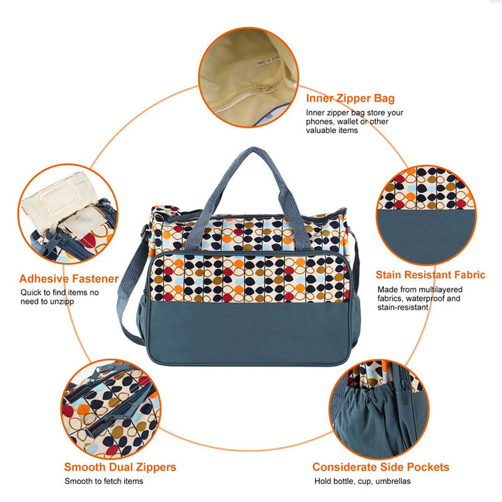 Multi-Functional Diaper Bag Tote with Changing Mat Stornfield