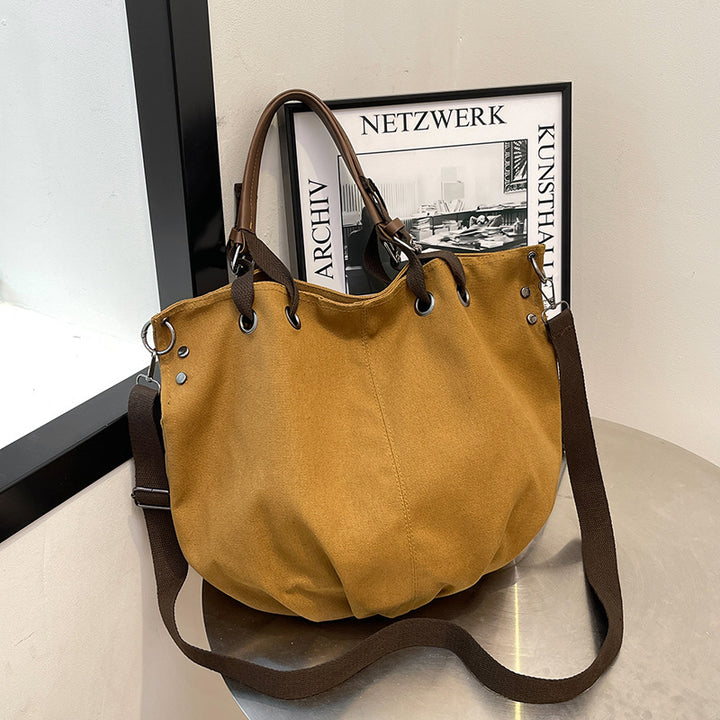 Casual Canvas Tote Bag with Adjustable Strap