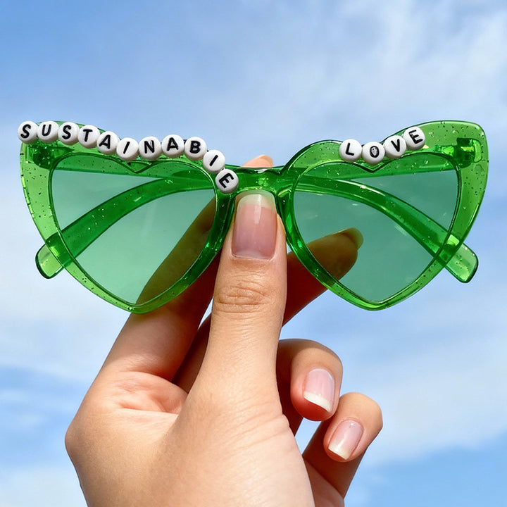 Playful Cat-Eye Sunglasses with Bead Accents Stornfield