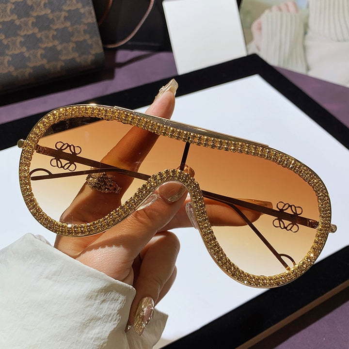 Women's Glamorous Sunglasses with Rhinestone-Embellished Frame Stornfield