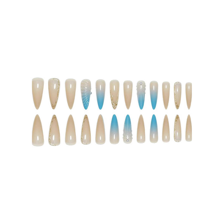 Artistic Shell-Design Nail Extensions Stornfield