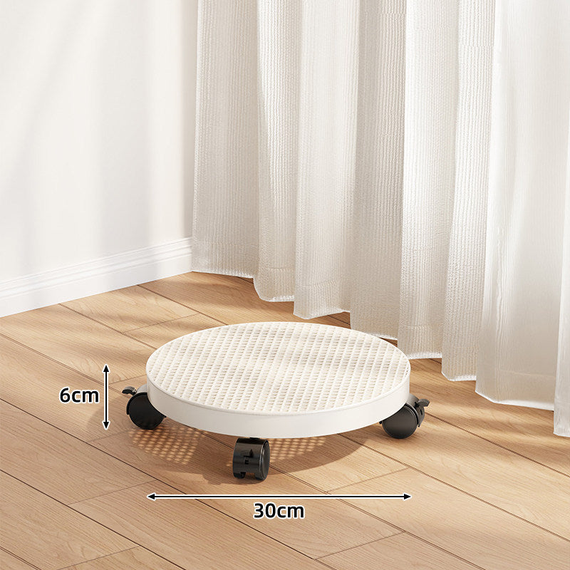 Low-Profile Round Plant Pot Dolly with 360° Swivel Casters