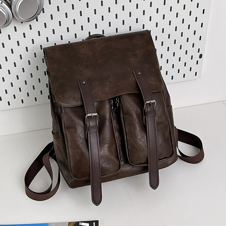 Vintage Leather Drawstring Backpack Stornfield