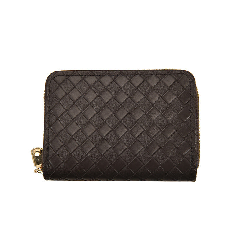 Textured Zip-Up Card Holder