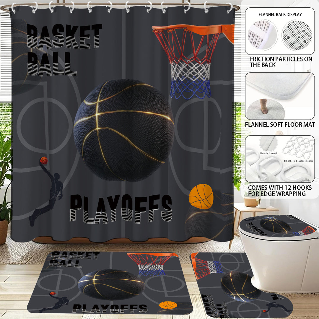 High-Definition Basketball-Themed Bathroom Décor Set Stornfield