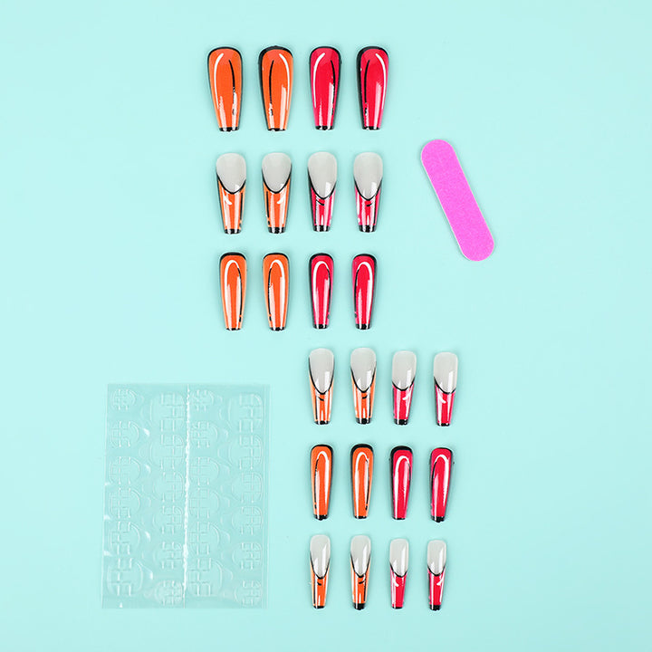 Creative artificial nails with modern color play Stornfield