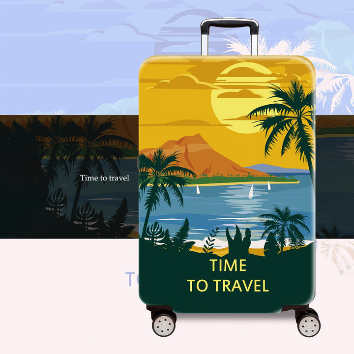 Women's Hard Shell Suitcase with Tropical Vacation Design Stornfield