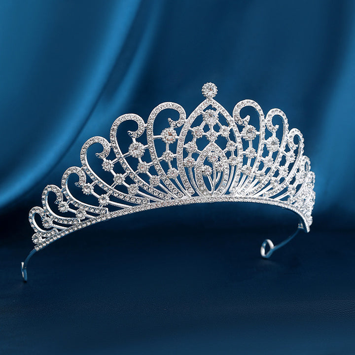 Ladies Elegant Rhinestone Tiara with Floral Details Stornfield