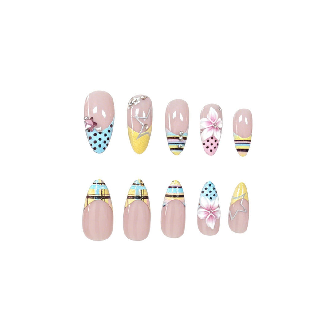 Floral Decorative Acrylic Nail Art Enhancements Stornfield