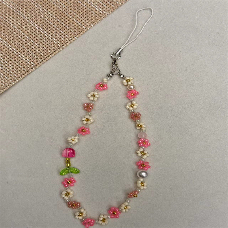 Floral Beaded Phone Strap Stornfield