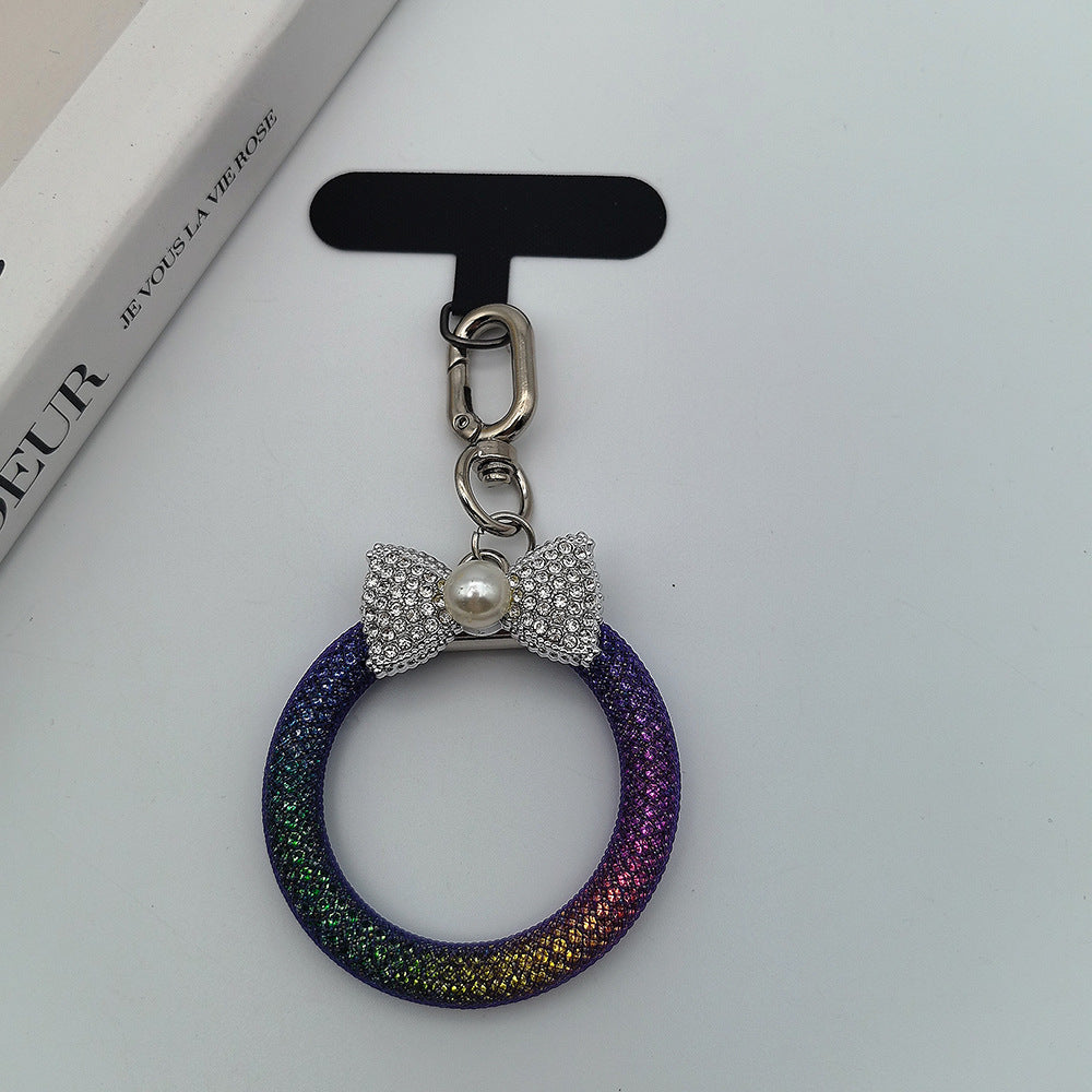 Elegant Rhinestone Bow Keychain Stornfield