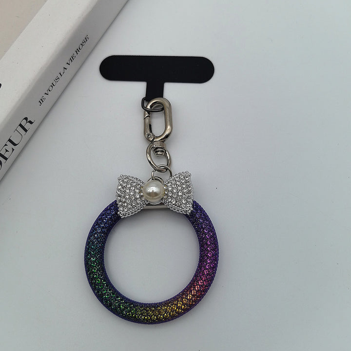 Elegant Rhinestone Bow Keychain Stornfield