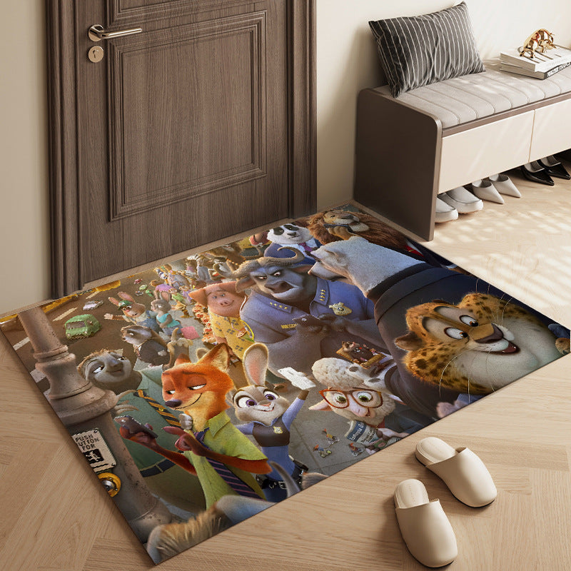 Cartoon-Themed Decorative Area Mat