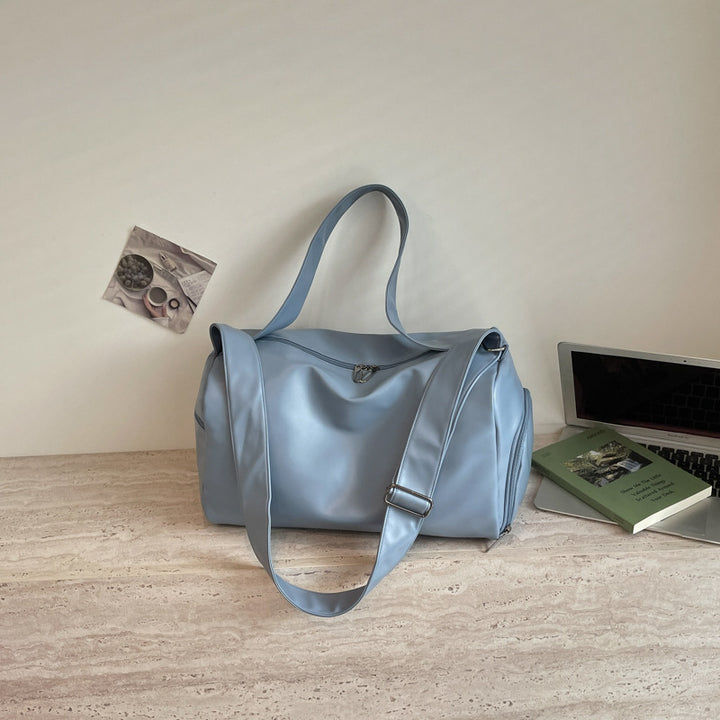 Sleek Metallic Travel Duffle