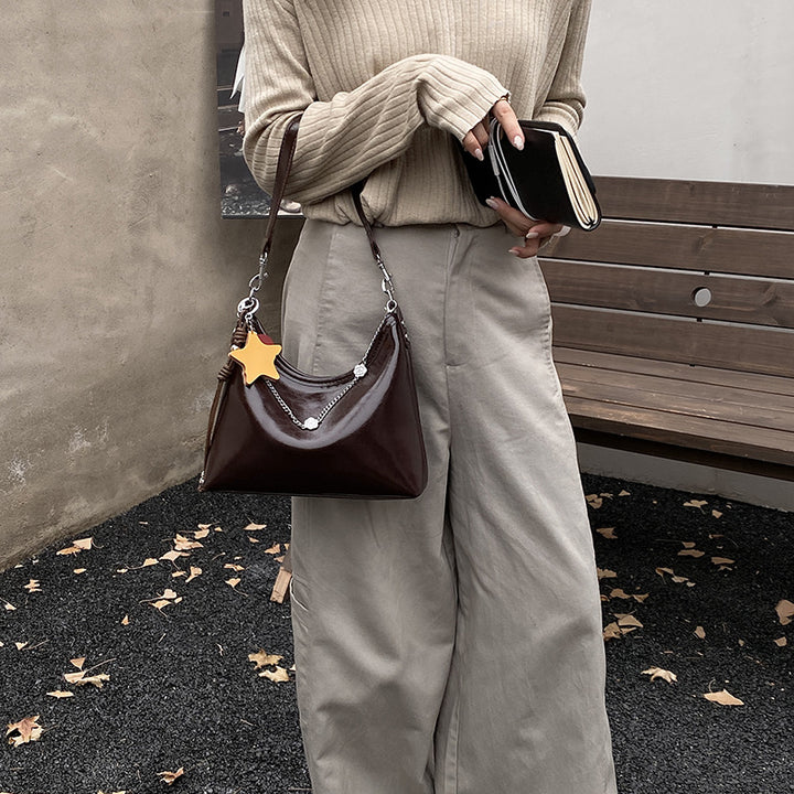 Premium Leather Slouch Shoulder Bag