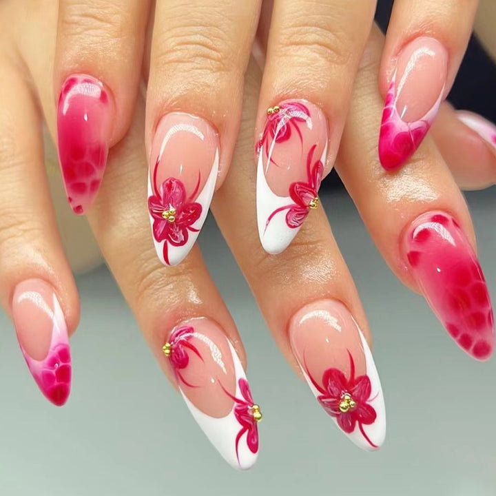 Elegant Floral Stiletto Nail Art Stornfield 1787977864