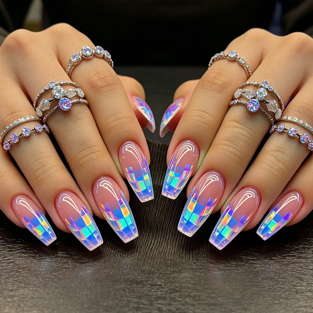 Artistic Transparent Acrylic Nail Extensions Stornfield