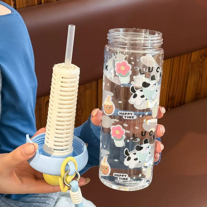 Women’s water bottle with cheerful design and fruit infusion insert Stornfield