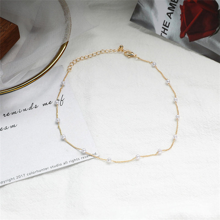 Delicate Pearl Accented Chain Necklace Stornfield
