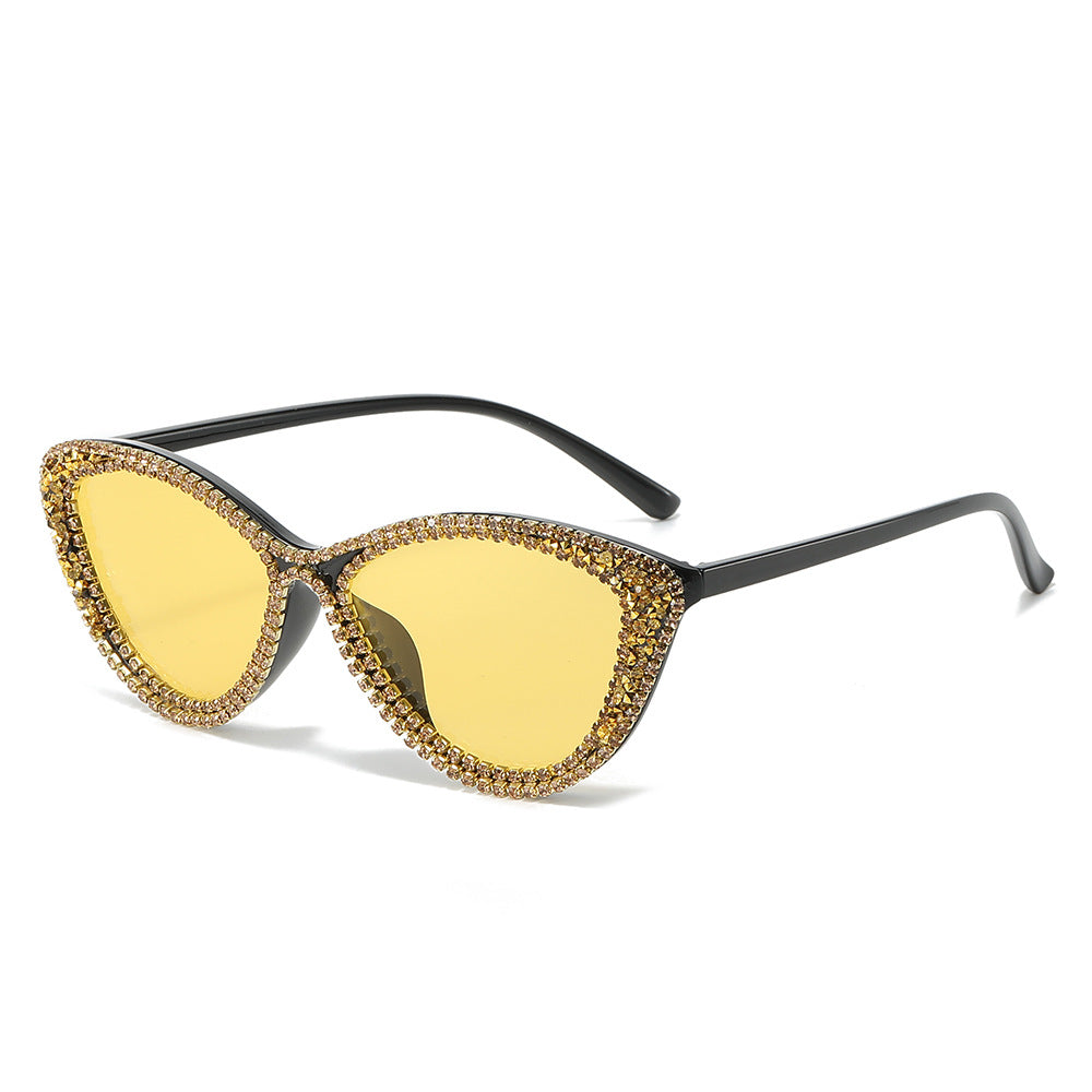 Glamorous Rhinestone-Embellished Cat-Eye Sunglasses Stornfield