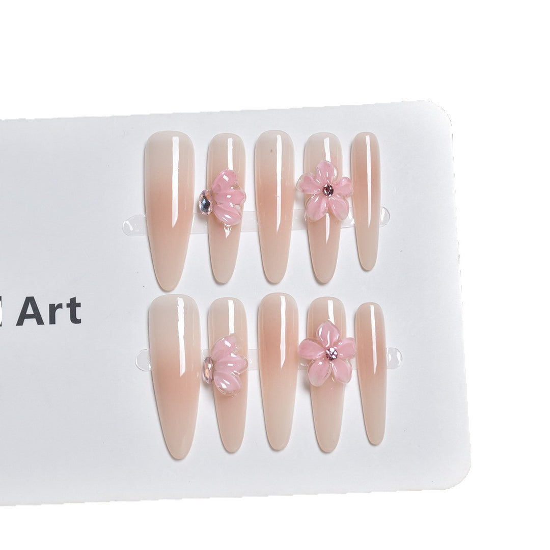 Floral-Design Press-On Nail Extensions Stornfield