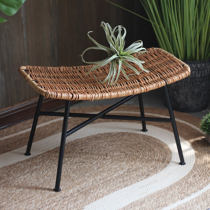 Modern Stool made of woven rattan Stornfield