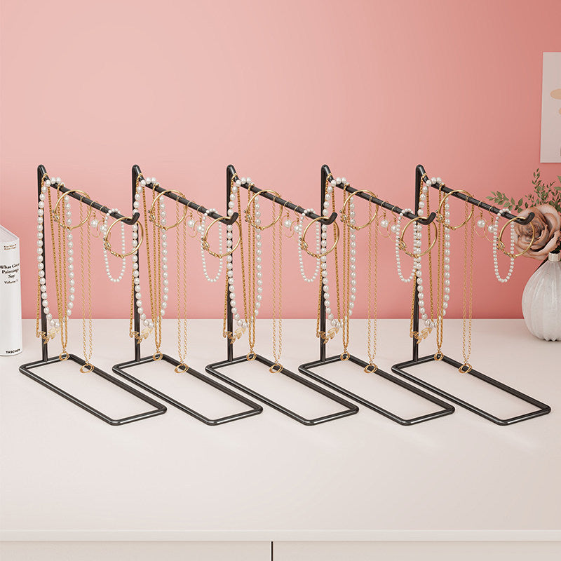 Metal T-Bar Jewelry Display Stand Pair