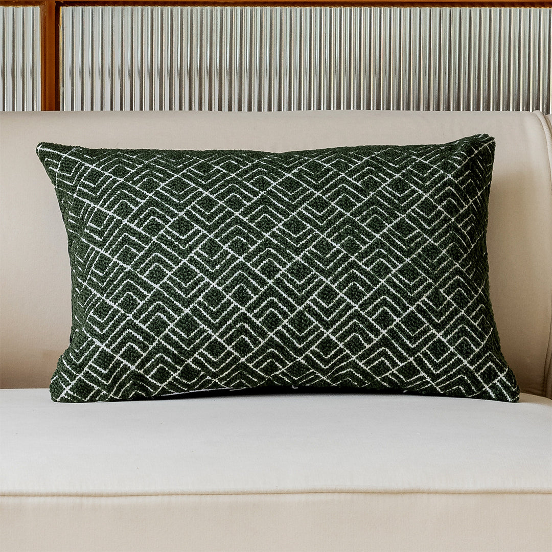 Decorative pillow with modern geometric pattern