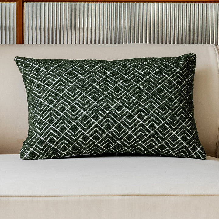 Decorative pillow with modern geometric pattern