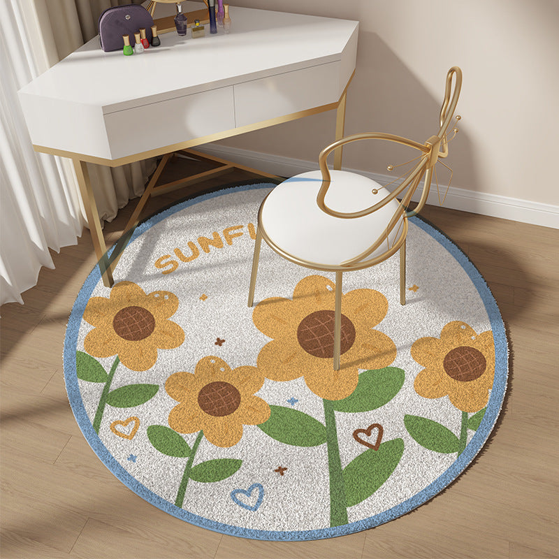 Playful Flower-Shaped Area Rug