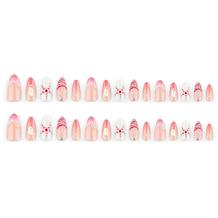 Elegant sea motif artificial nails Stornfield