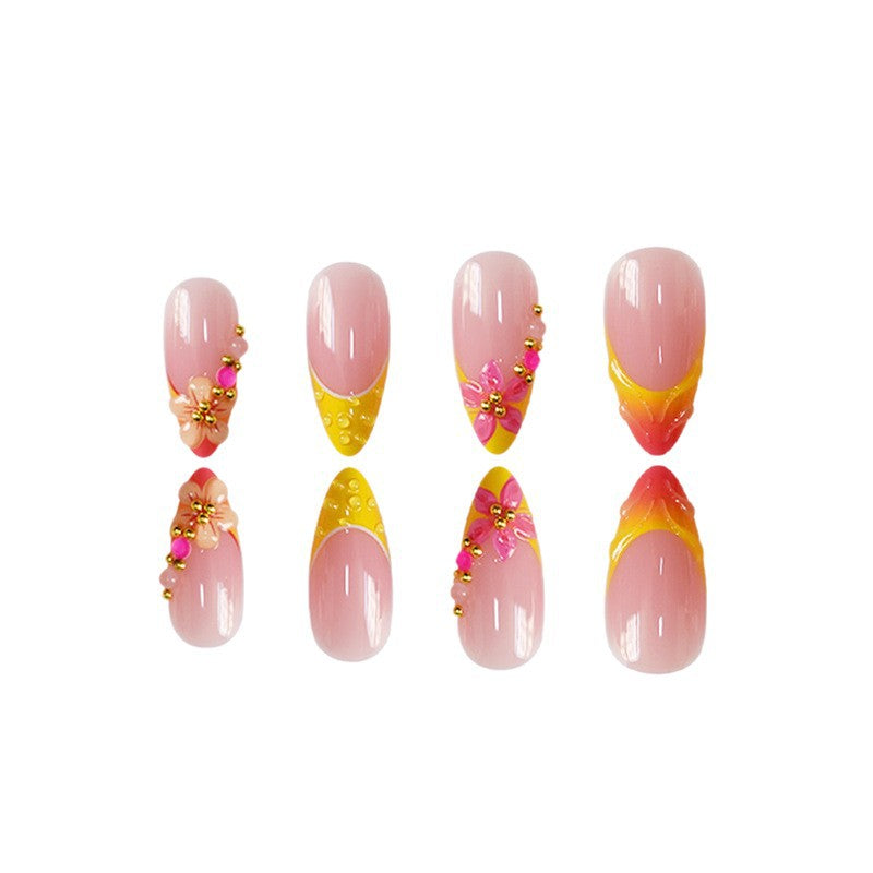 Decorative Floral Press-On Nail Extensions Stornfield
