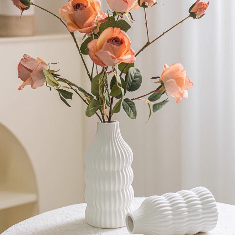 Stylish ceramic vase with wave structure Stornfield