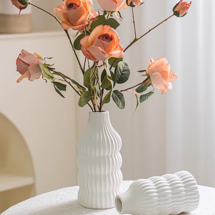 Stylish ceramic vase with wave structure Stornfield