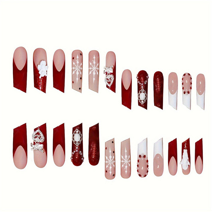 Holiday-Themed Press-On Nail Art Set Stornfield