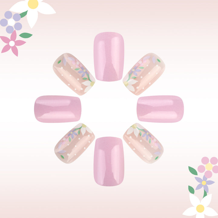Floral Art Press-On Nail Design Stornfield