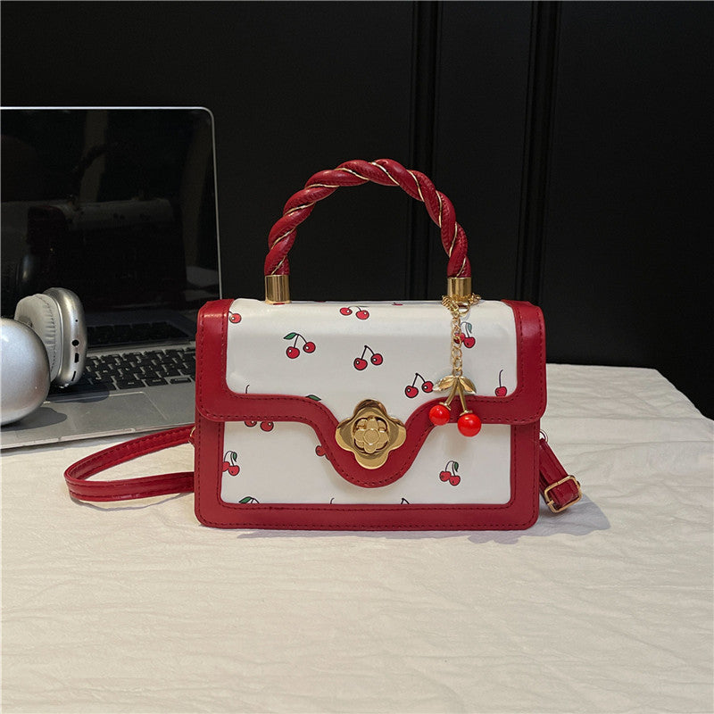 Playful Cherry Print Mini Satchel Handbag Stornfield