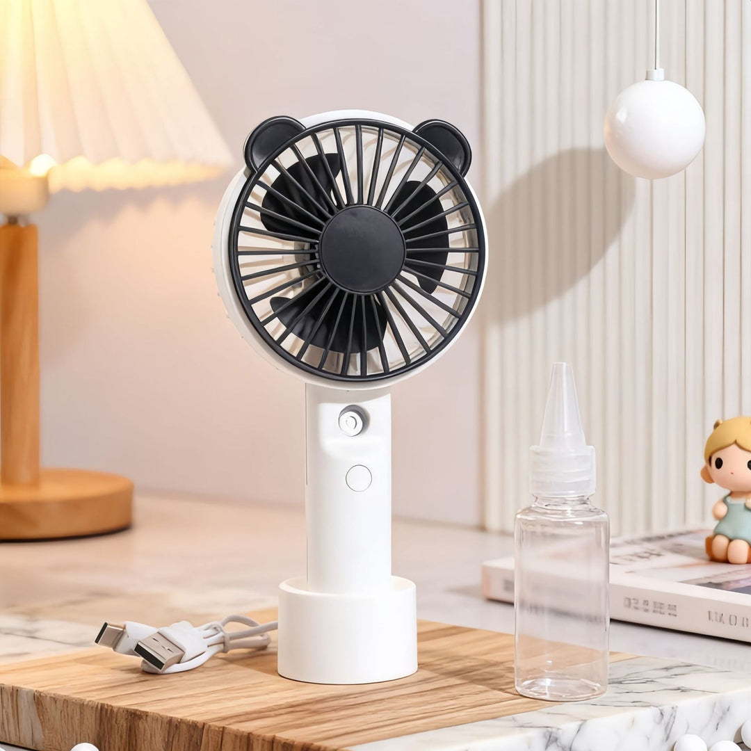 Women Portable Hand Fan with Spray Function Stornfield