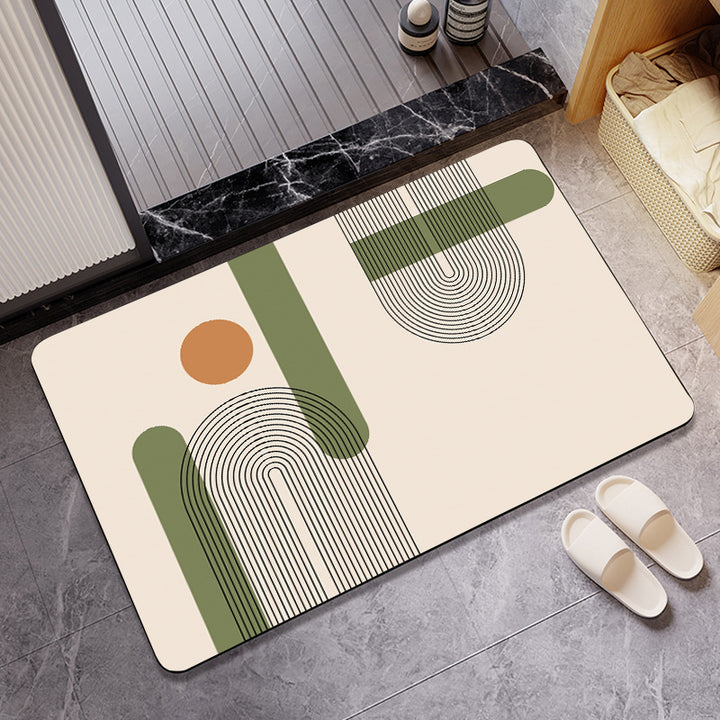 Abstract Art-Themed Indoor Area Mat